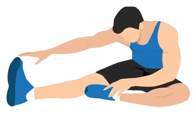 Illustration of a person doing static stretching